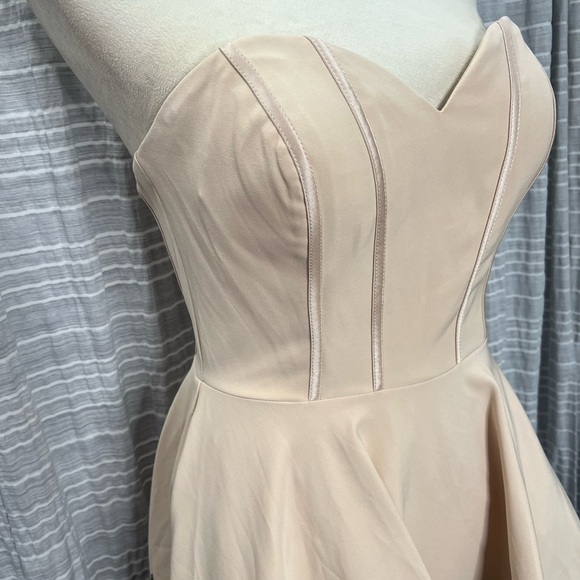 Tiffany Designs Blush/ Gunmetal Mini Dress - Picture 5 of 8